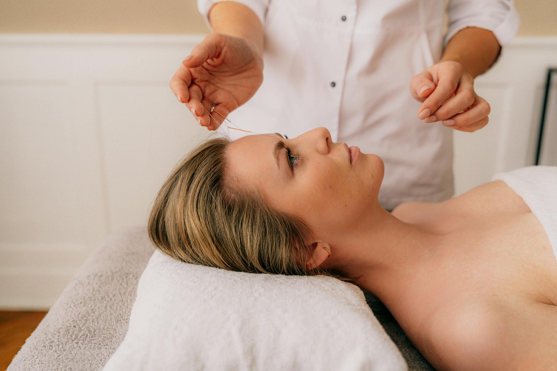 woman lying down for massage