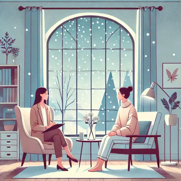 Counsellor with patient